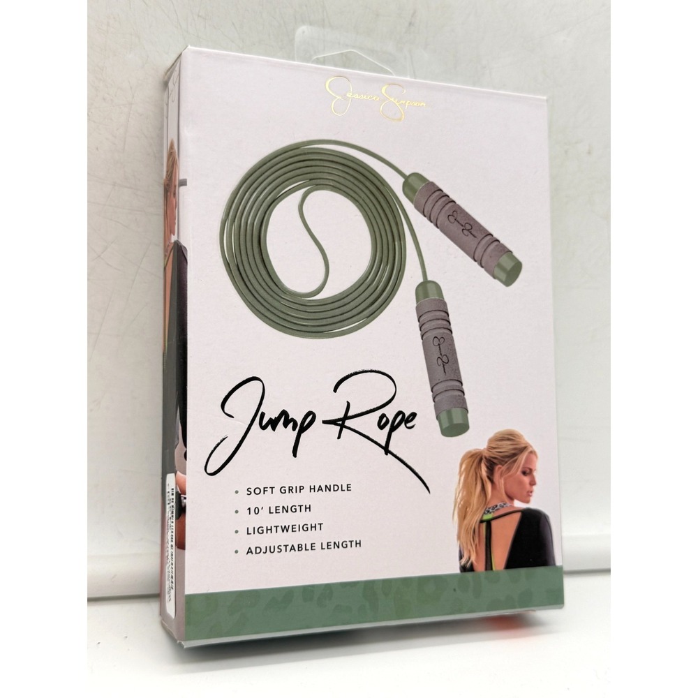 Jessica Simpson Jump Rope | 10' Adjustable Lightweight Soft Grip Fitness Gear